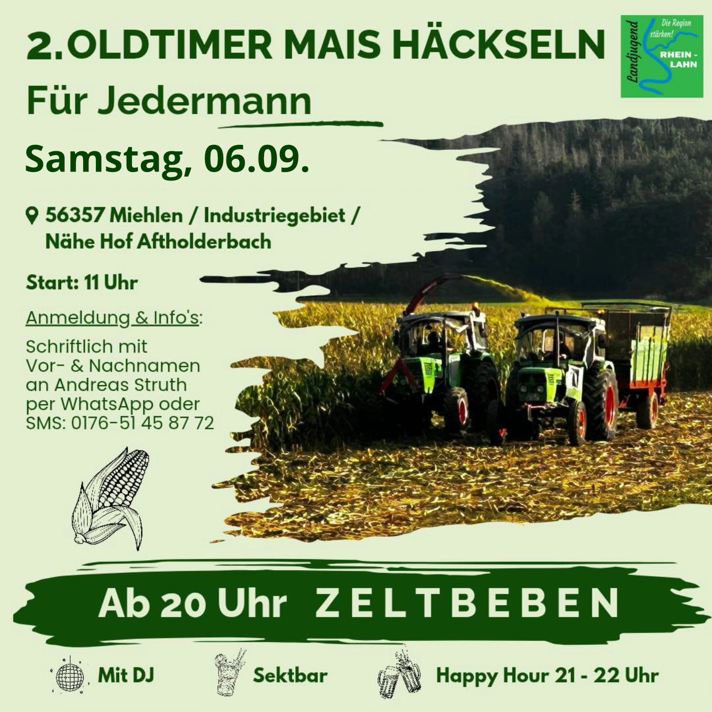 526728897_734956985815949_7349892133291943758_n Infografik zum Oldtimer Maishäckseln mit Eckdaten der Veranstaltung